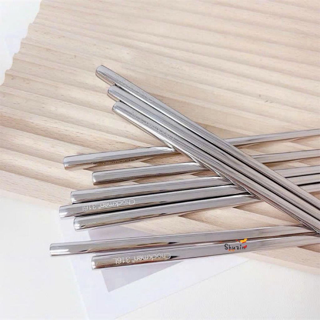 Hộp 10 đôi đũa vân đầu đũa Chockmen - C59