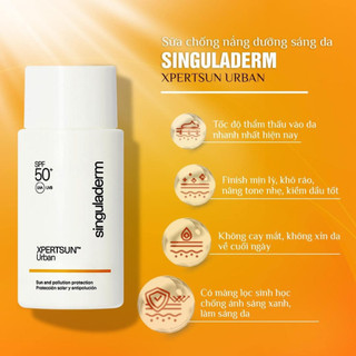 Kem Chống Nắng Singuladerm Primaderm XPERTSUN Urban SPF 50+ Bảo vệ da 50ml