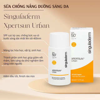 Kem Chống Nắng Singuladerm Primaderm XPERTSUN Urban SPF 50+ Bảo vệ da 50ml