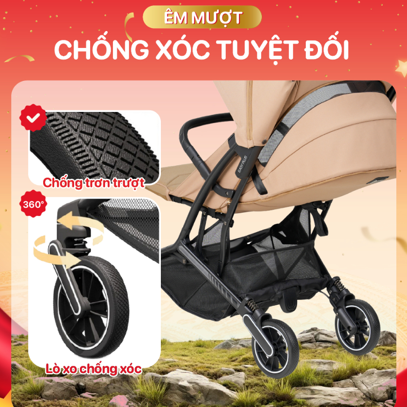 Xe Đẩy Bảo Hành 24 tháng Baobaohao Chính Hãng Z5 Cho Bé, Xe Đẩy Đa Năng Ngả Lưng Linh Hoạt, Dễ Gấp Gọn