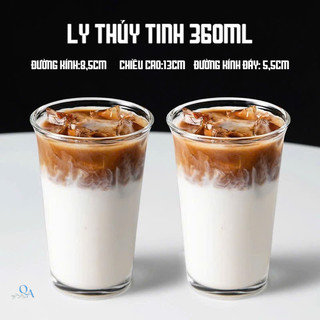 Ly Thủy Tinh Trơn Dáng Trụ Cao Miệng Loe 360-480ML | Phong cách Hàn Quốc, Kiểu Dáng Hiện Đại