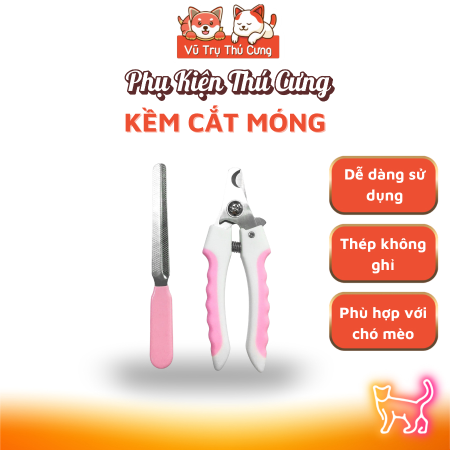 Kềm Cắt Móng Cho Chó Mèo Kèm Dũa Móng Tiện Lợi