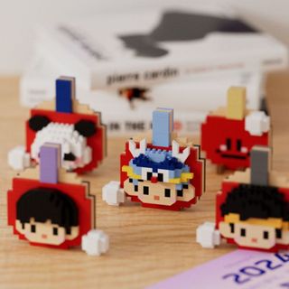 Mô hình lắp ghép mô phỏng các vdv bộ môn bóng bàn,đồ chơi khối xây dựng HT Toys