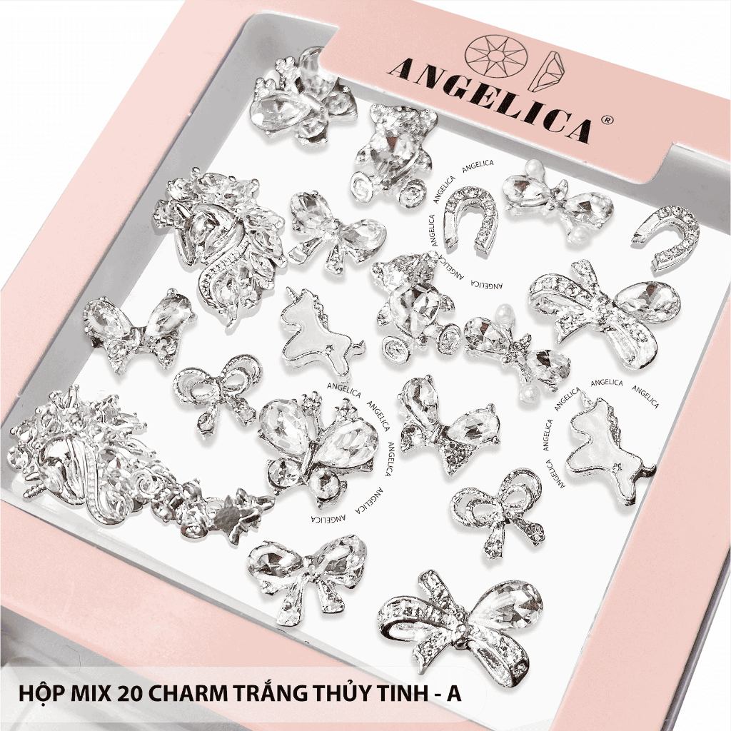Hộp Mix 20 Charm Kiểu Dáng Siêu Xinh ANGELICA - Trang Trí Móng Tay