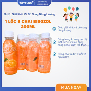 Lốc 6 Chai Bibozol - Nước Giải Khát Và Bổ Sung Năng Lượng Cho Trẻ Từ 1 Tuổi Và Người Lớn Bị Mất Nước