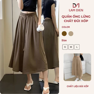 Quần Ống Rộng Nữ, Quần Lửng Nữ Chất Liệu Đũi Xốp Phong Cách Hàn Quốc Cá Tính LQ018