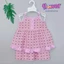 Bộ tole lanh 2 dây bé gái nút hoa viền màu, quần ngắn, dây tăng giảm được 10-42kg - Flower Đồ Bộ Tole