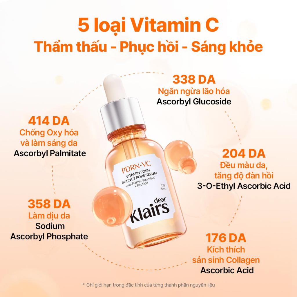 [KOL] Dear, Klairs Tinh chất Vitamin PDRN Bouncy Pore Serum 35mL