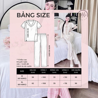 Đồ Bộ Pijama Nữ Tay Ngắn Phối Cổ Sen 2 Túi Viền Nơ Xinh MiLi –  Vải Lụa Latin Mềm Mịn Cao Cấp