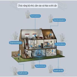 Bộ Mở Rộng Sóng Wifi Tốc Độ Tối Đa 4,6 Râu 1200Mbps Phát Sóng Xuyên Tường Tốc Độ Cao