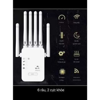 Bộ Mở Rộng Sóng Wifi Tốc Độ Tối Đa 4,6 Râu 1200Mbps Phát Sóng Xuyên Tường Tốc Độ Cao