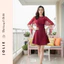 Đầm Xòe JOLIE Phối Choàng Tơ Đính Hoa - Váy Thiết Kế Đi Tiệc, Sự Kiện