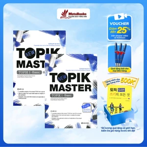 Combo 2 Quyển Đề và Giải Tiếng Hàn Topik Master 1, Không Màu, Có Giải Đầy Đủ - MetaBooks Store