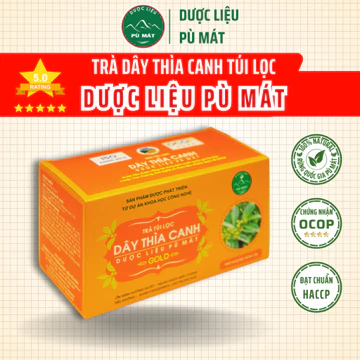 Trà túi lọc Dây Thìa Canh Nguyên Chất Dược Liệu Pù Mát hộp 90g đạt chuẩn OCOP 4 sao