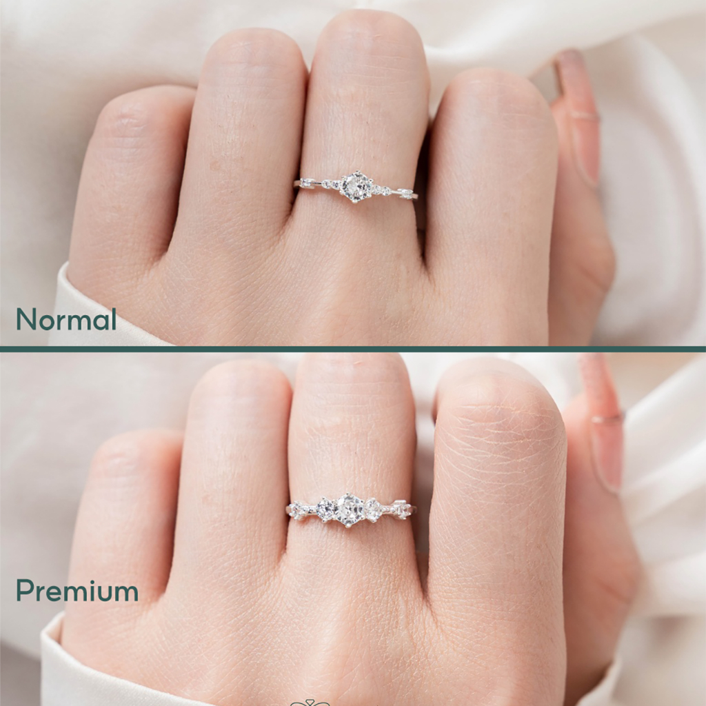 Nhẫn bạc nữ TLEE Snow Princess nạm đá lấp lánh TLEE JEWELRY A0156 A0163