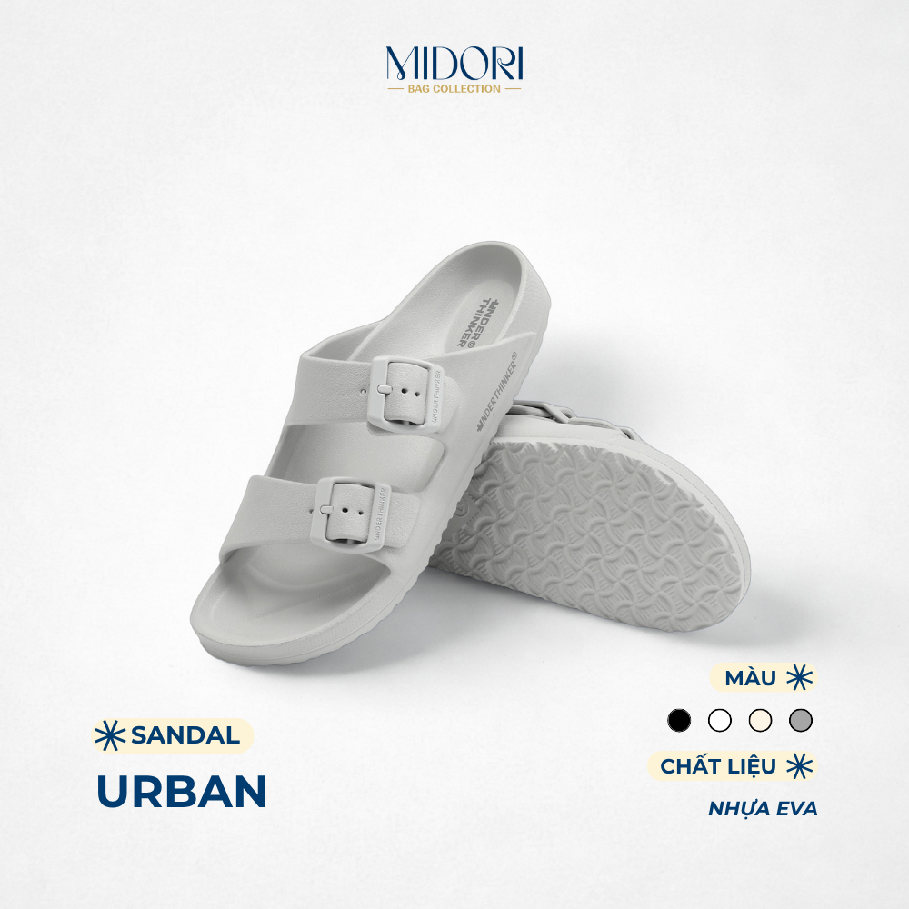 Dép Nhựa EVA URBAN Hai Quai Ngang Nam Nữ Đúc Chống Trượt Thời Trang ĐI Chơi | MIDORI BAG COLLECTION