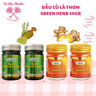 Dầu Cù Là Thơm Green Herb Blam Xoa Bóp Hỗ Trợ Giảm Đau Nhức Mỏi 50G - CÔ THƯ MARKET
