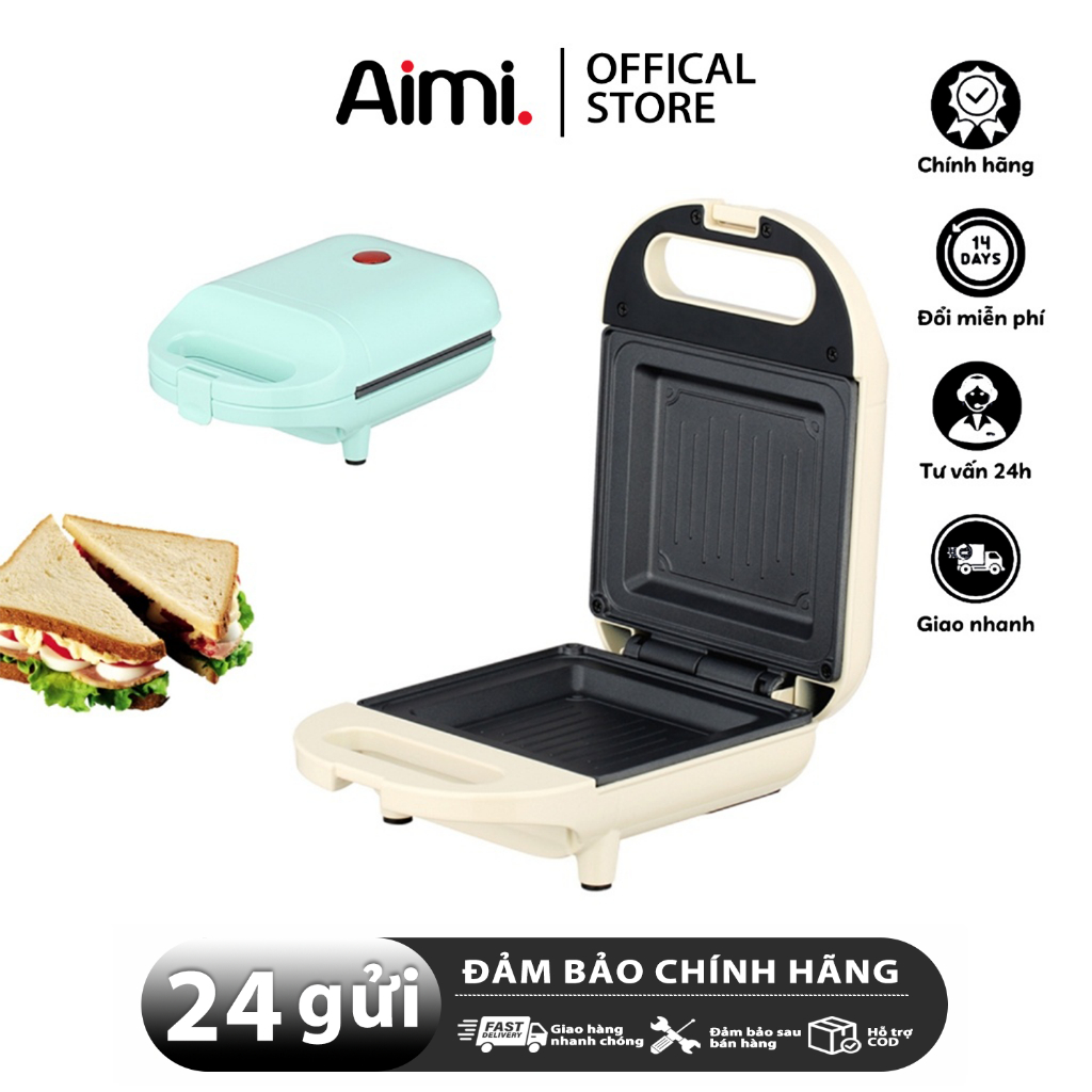 Aimi Máy Nướng Bánh Mì, Máy Nướng Bánh đa Năng Làm đồ ăn Sáng Tiện Lợi 520W