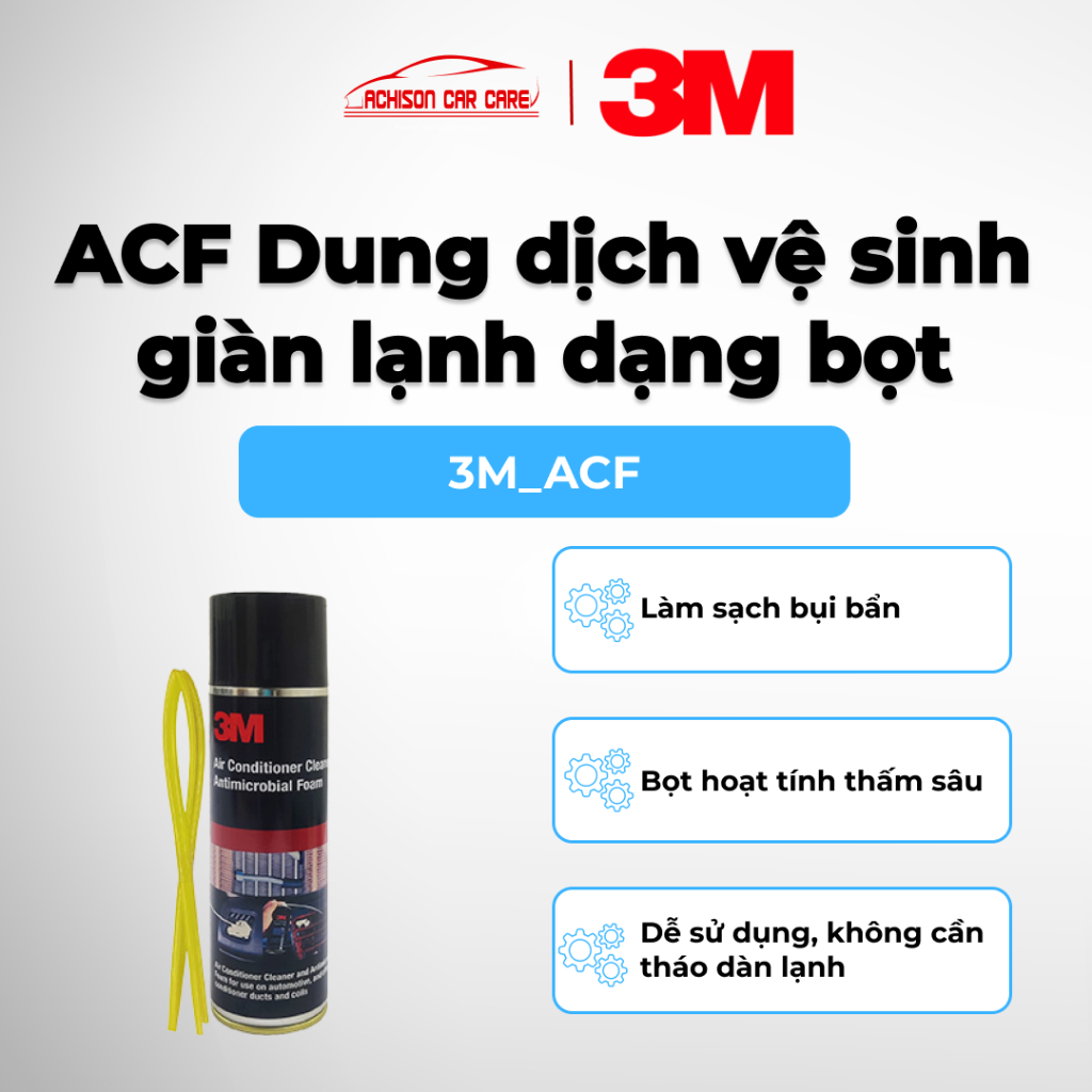 ACF DUNG DỊCH VỆ SINH GIÀN LẠNH DẠNG BỌT 120G LÀM SẠCH KHỬ MÙI DIỆT KHUẨN GIÀN LẠNH Ô TÔ