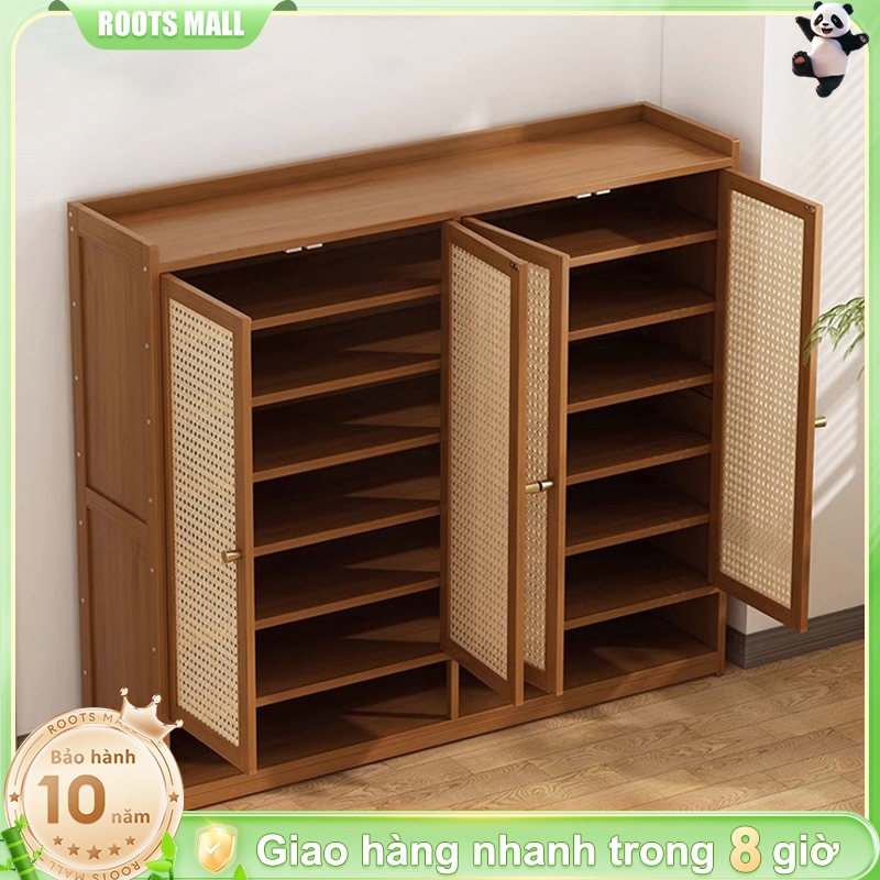 Tủ Giày Gỗ kệ đựng giày tủ giày thoáng khí Tự Nhiên 2/3/4 Cánh Tủ Để Giày Phòng KháchHành Lang Thiết