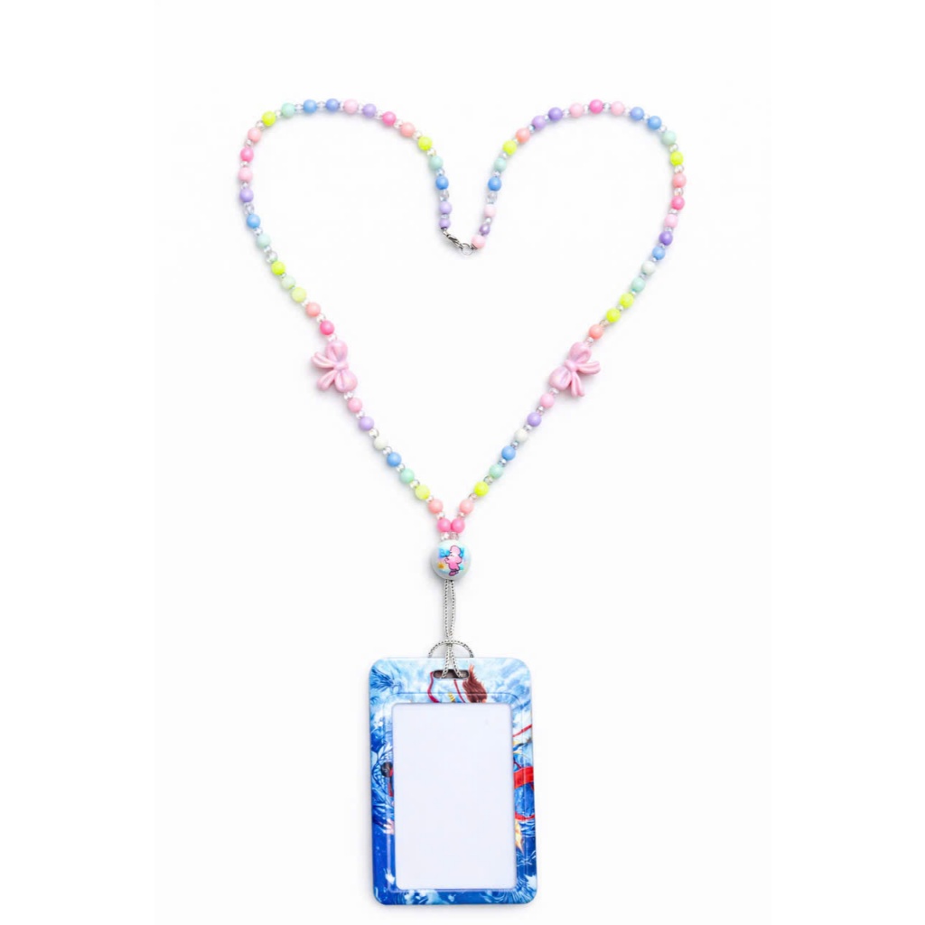 Dây đeo thẻ handmade hạt pastel dễ thương, dây đeo bảng tên học sinh sinh viên, dây giữ thẻ cute