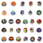 Set Sticker Viên ngọc Pokemon Chống Nước Dán Laptop Vali Mũ Bảo Hiểm Sổ Tay