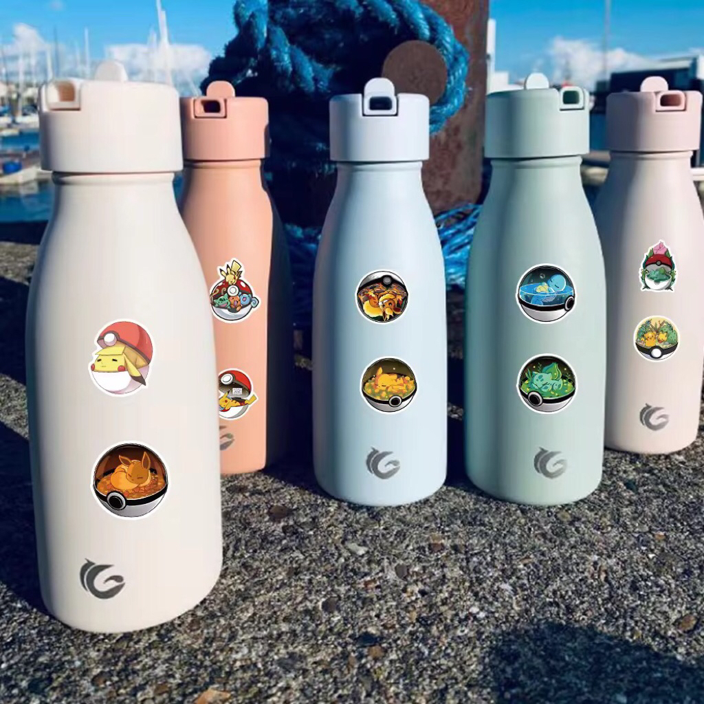 100 sticker  pokemon phiên bản ở trong quả cầu pokeball siêu đẹp trang trí đồ dùng hoặc dán sưu tầm dành cho fan