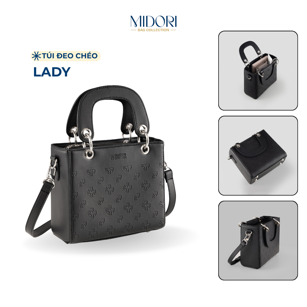Túi Xách LADY Da PU Nam Nữ Có Dây Đeo Chéo Đựng Điện Thoại Đi Học Chơi | MIDORI BAG COLLECTION