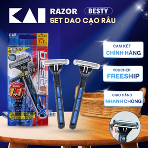 Set 2 cây dao cạo râu 2 lưỡi kép KAI Besty Dao cạo du lịch BSTX-2PFX