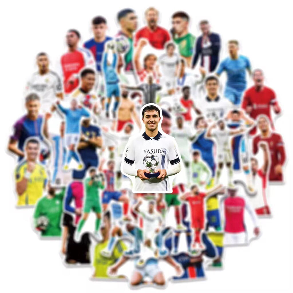 100 sticker cầu thủ bóng đá phù hợp trang trí chuẩn bị world cup 2026 chống nước tốt