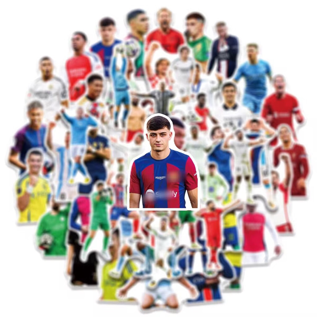 100 sticker cầu thủ bóng đá phù hợp trang trí chuẩn bị world cup 2026 chống nước tốt
