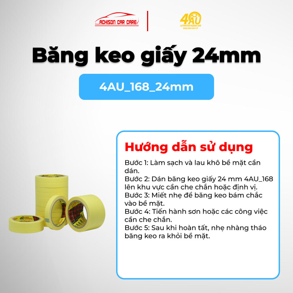 BĂNG KEO GIẤY 48MM DÁN CHE SƠN DỄ BÓC KHÔNG ĐỂ LẠI KEO