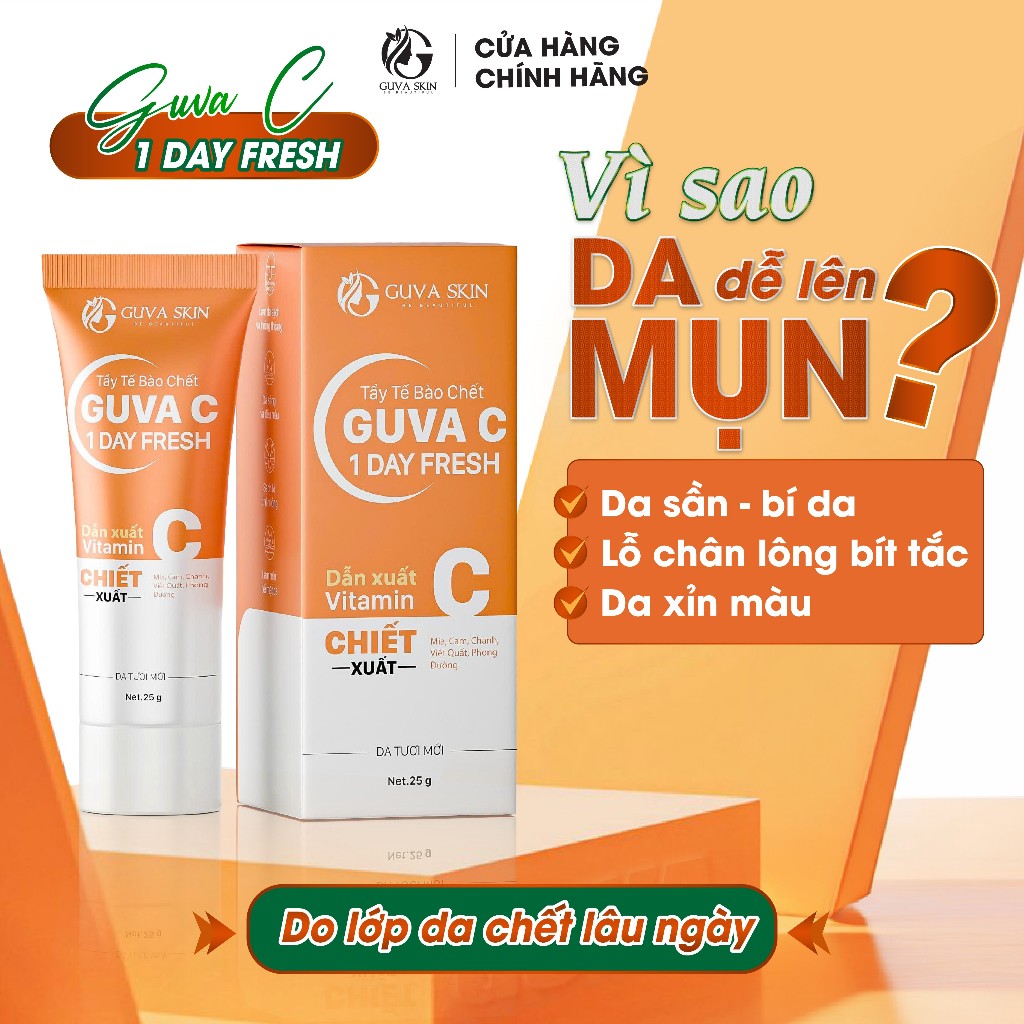 Tẩy Tế Bào Chết Vitamin C – Làm Sạch Da – Kiểm Soát Dầu – Giúp Da Mịn – Hỗ Trợ Thu Nhỏ Lỗ Chân Lông