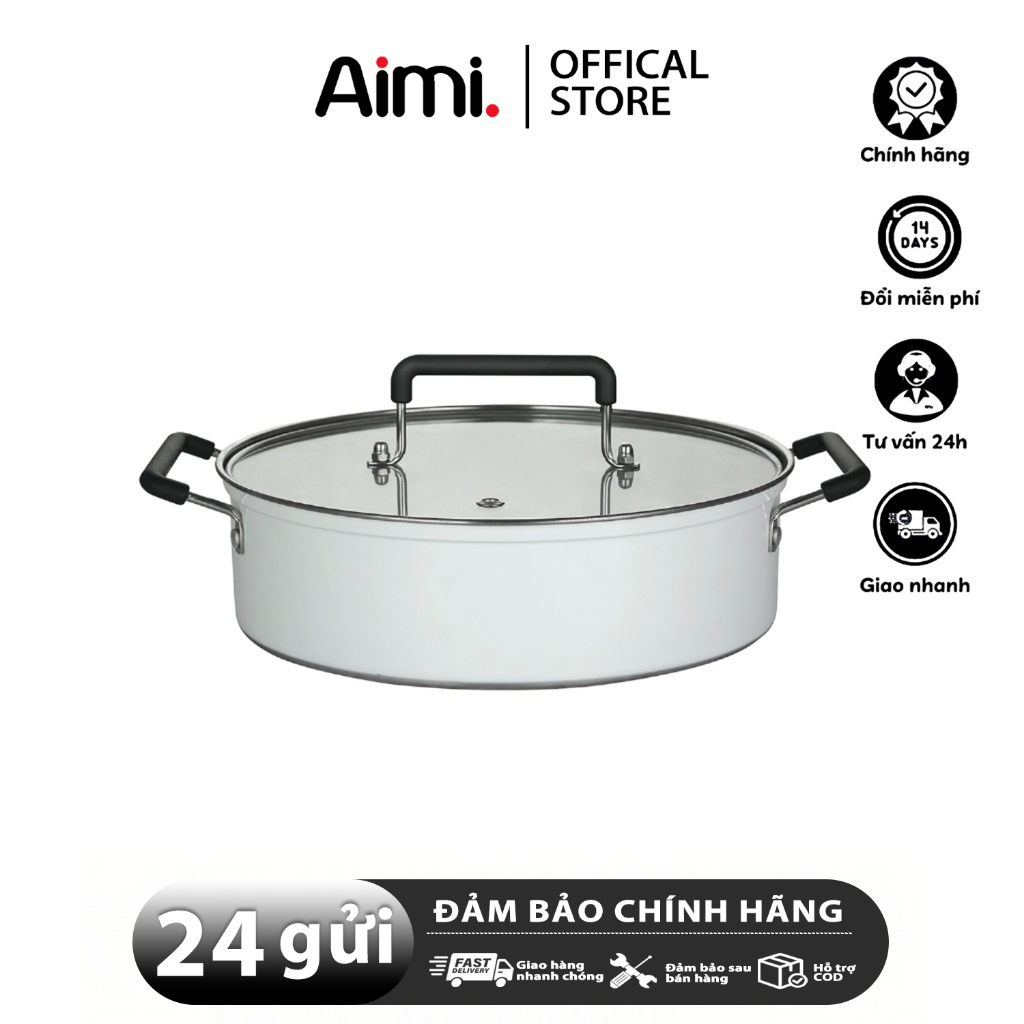 Nồi đa Năng Dùng Cho Bếp Từ / Hồng Ngoại Aimi Nấu Lẩu Chống Dính,Nồi Lẩu Chính Hãng
