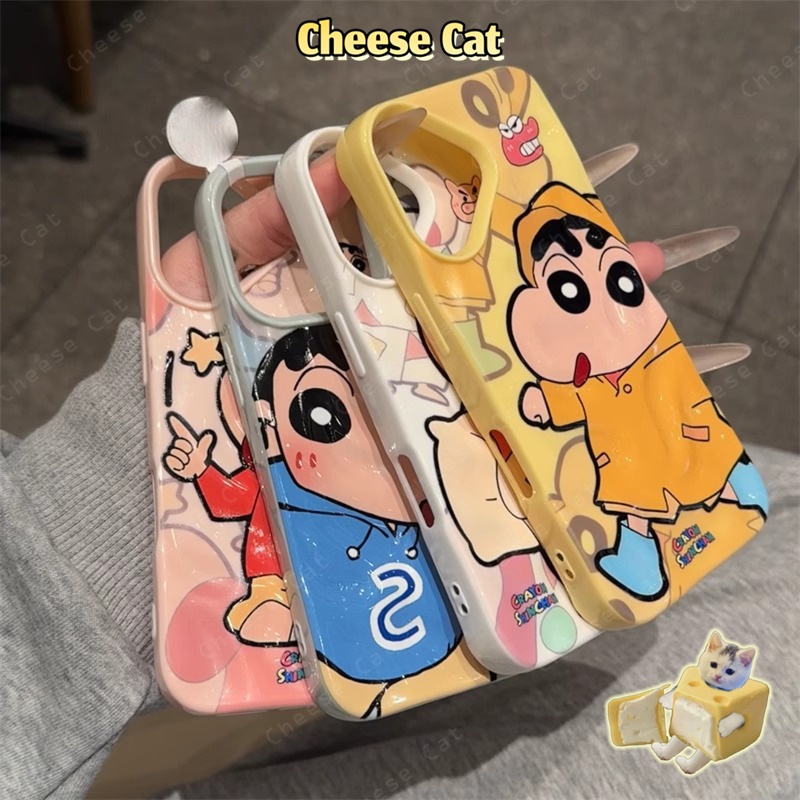 Ốp lưng iPhone shin cho iPhone 13 14 11 12 15 16 17 Pro Max/Plus/Air Xs Max XR 7 Plus phim hoạt hình dễ thương