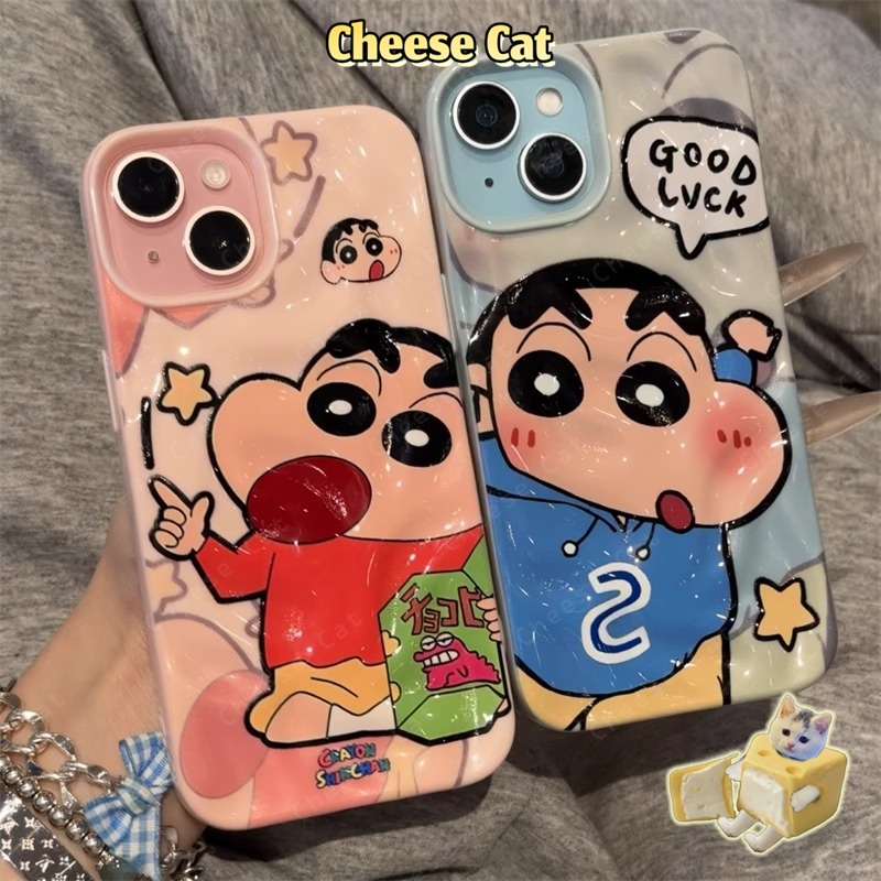 Ốp lưng iPhone shin cho iPhone 13 14 11 12 15 16 17 Pro Max/Plus/Air Xs Max XR 7 Plus phim hoạt hình dễ thương