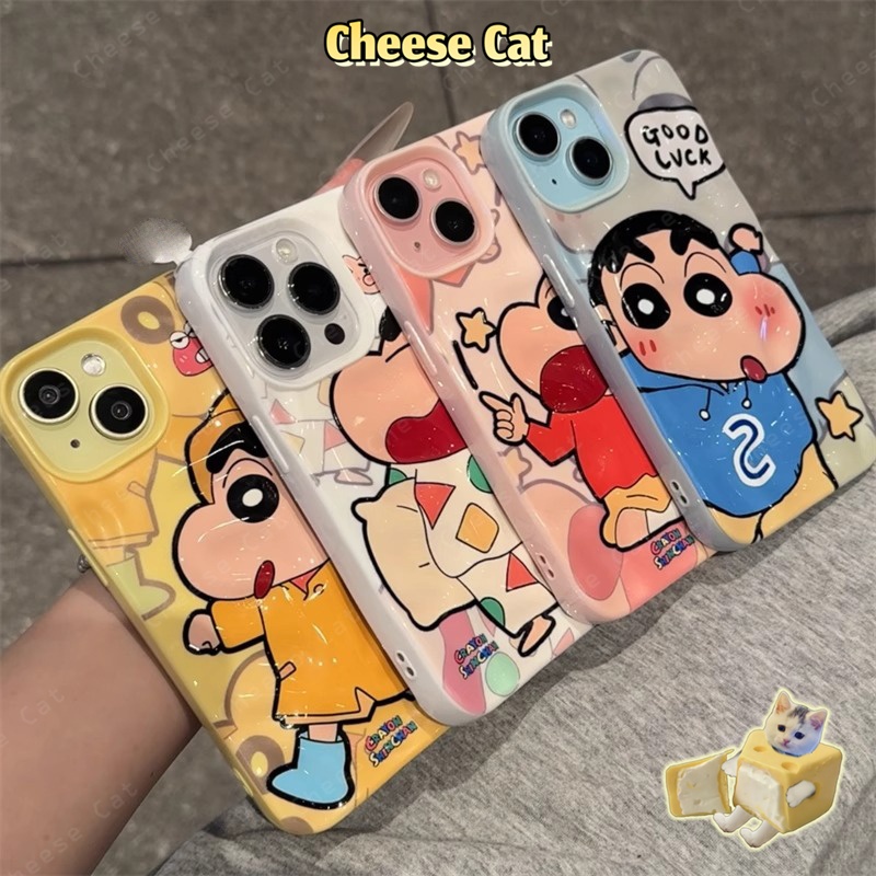 Ốp lưng iPhone shin cho iPhone 13 14 11 12 15 16 17 Pro Max/Plus/Air Xs Max XR 7 Plus phim hoạt hình dễ thương