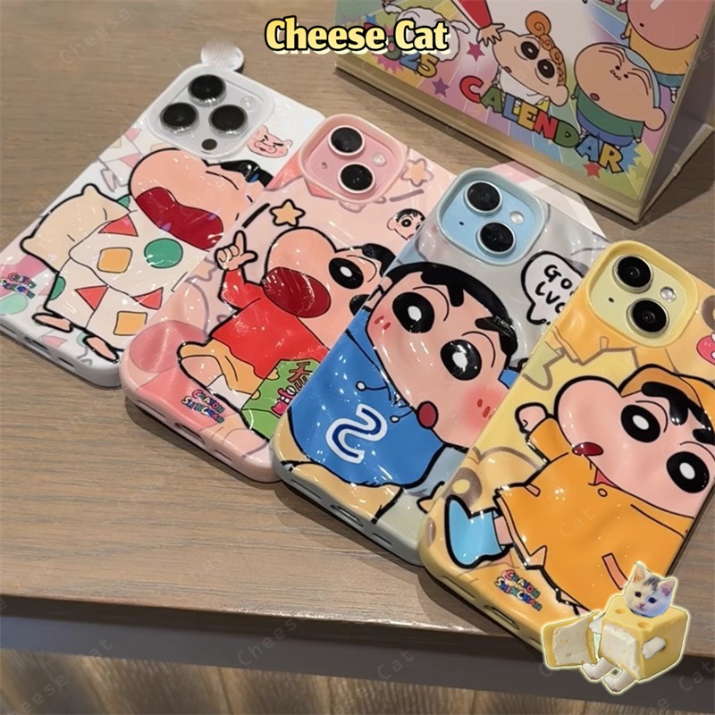 Ốp lưng iPhone shin cho iPhone 13 14 11 12 15 16 17 Pro Max/Plus/Air Xs Max XR 7 Plus phim hoạt hình dễ thương