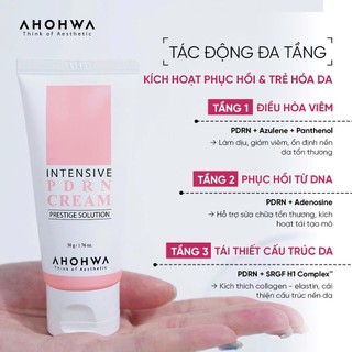 Ahohwa - Intensive PDRN Cream - Kem tái thiết làn da nguyên bản, phục hồi trẻ hóa cấp độ tế bào 12gr