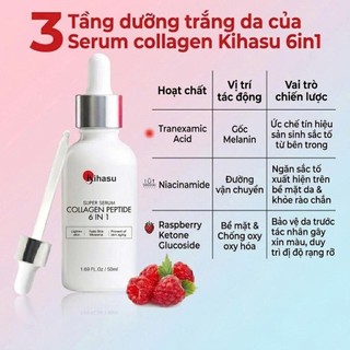 Serum Collagen Nhật Bản Kihasu Dưỡng Sáng Da, Tăng Đàn Hồi  Và Mờ Nám