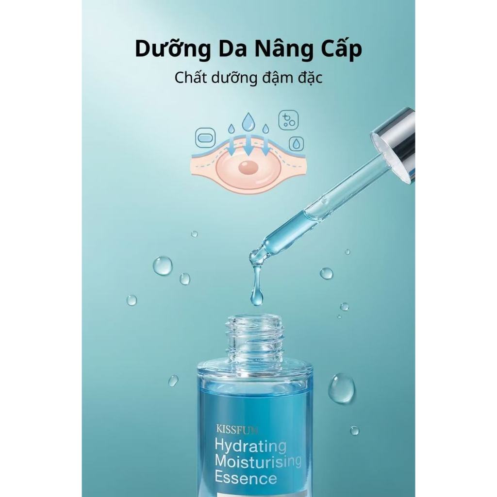 Tinh chất dưỡng da KISSFUN Hàn Quốc 50ml | Cấp ẩm & Dưỡng sáng da - Phục hồi & Giảm lão hóa