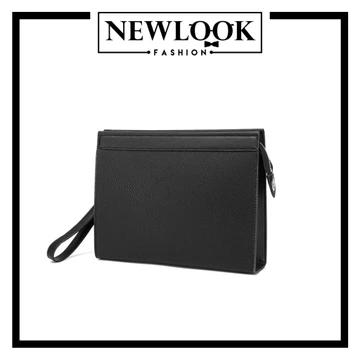 Women's Elegant PU Leather Clutch – for Parties, Black