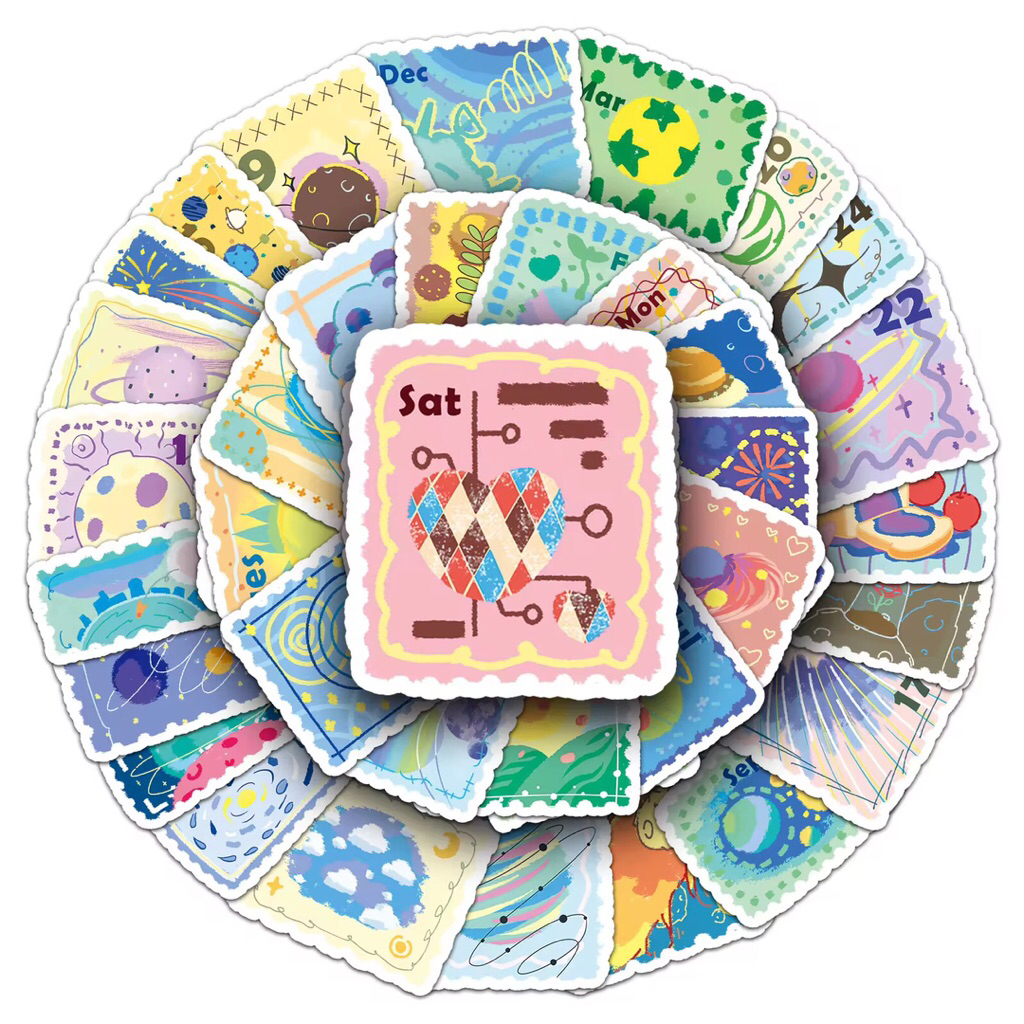 100 sticker các loại tem phiên bản hoạt hình dễ thương trang trí dụng cụ đồ dùng chống nước tốt