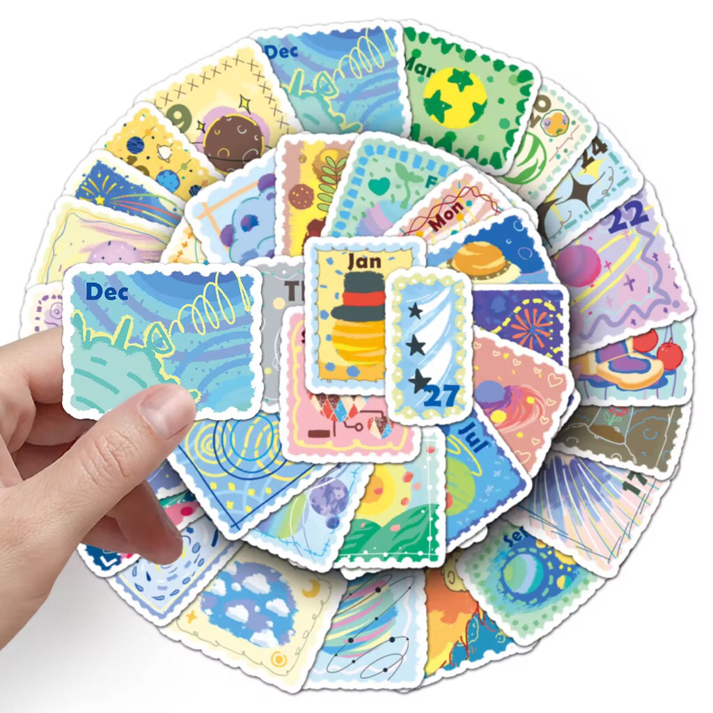 100 sticker các loại tem phiên bản hoạt hình dễ thương trang trí dụng cụ đồ dùng chống nước tốt