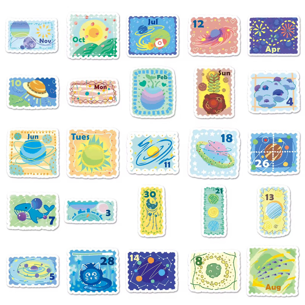 100 sticker các loại tem phiên bản hoạt hình dễ thương trang trí dụng cụ đồ dùng chống nước tốt