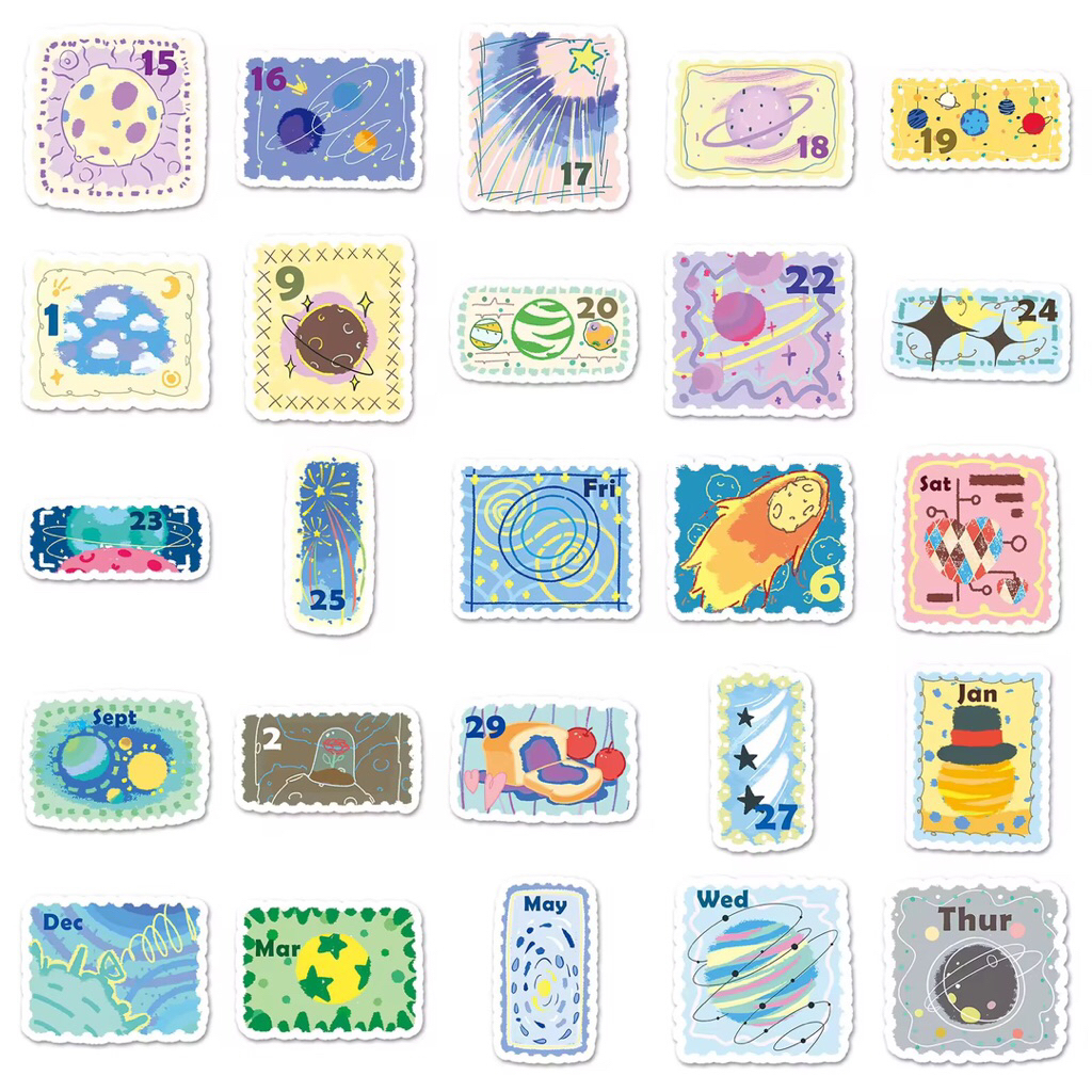 100 sticker các loại tem phiên bản hoạt hình dễ thương trang trí dụng cụ đồ dùng chống nước tốt