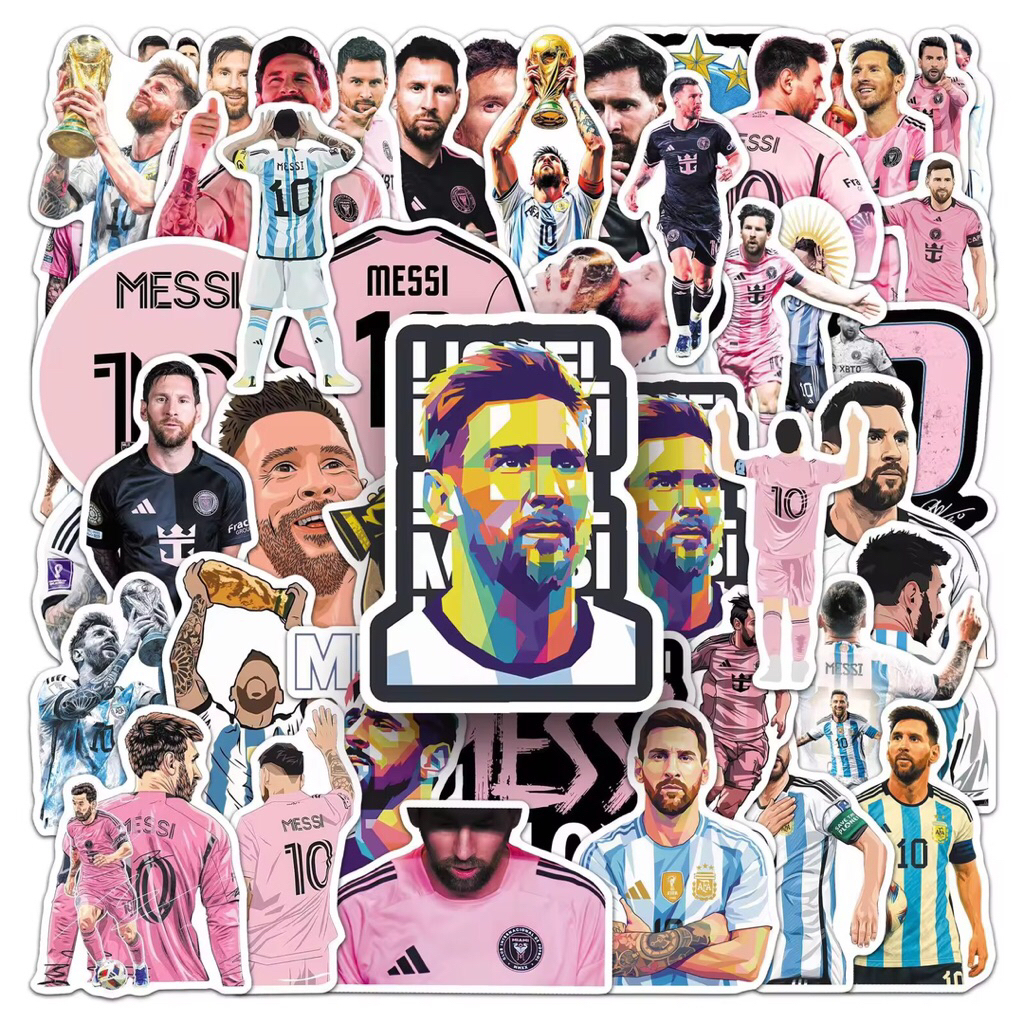 100 sticker huyền thoại bóng đá messi trang trí chuẩn bị cho world cup 2026
