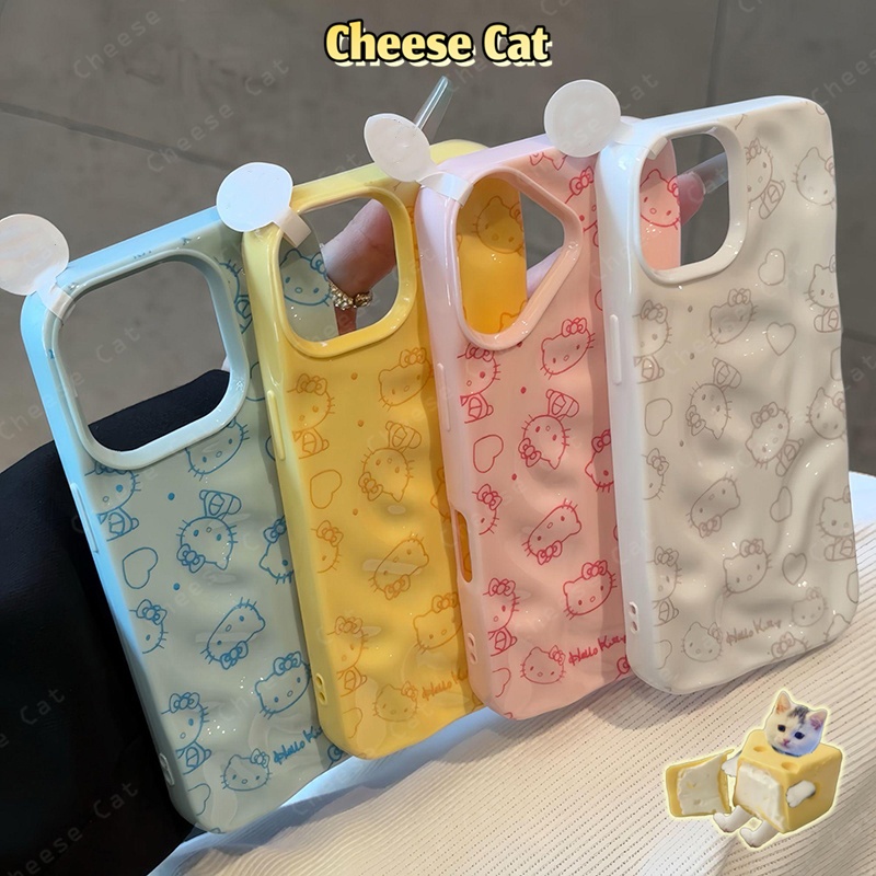 dòng Kitty Ốp điện thoại ins đơn giản cho iPhone 13 14 11 12 15 16 17 Pro Max/Plus/Air Xs Max XR 7 Plus