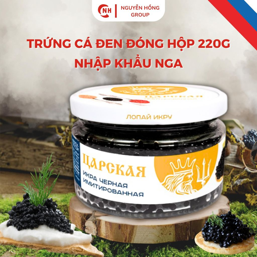 Trứng cá đen Tsar Caviar Europrom 220g bổ sung protein