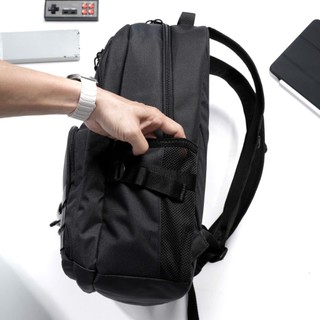 Balo Đi Học Có Ngăn Đựng Laptop Chất Vải Màu Đen , Balo Thể Thao Công Sở Nhiều Ngăn Chống Nước JL